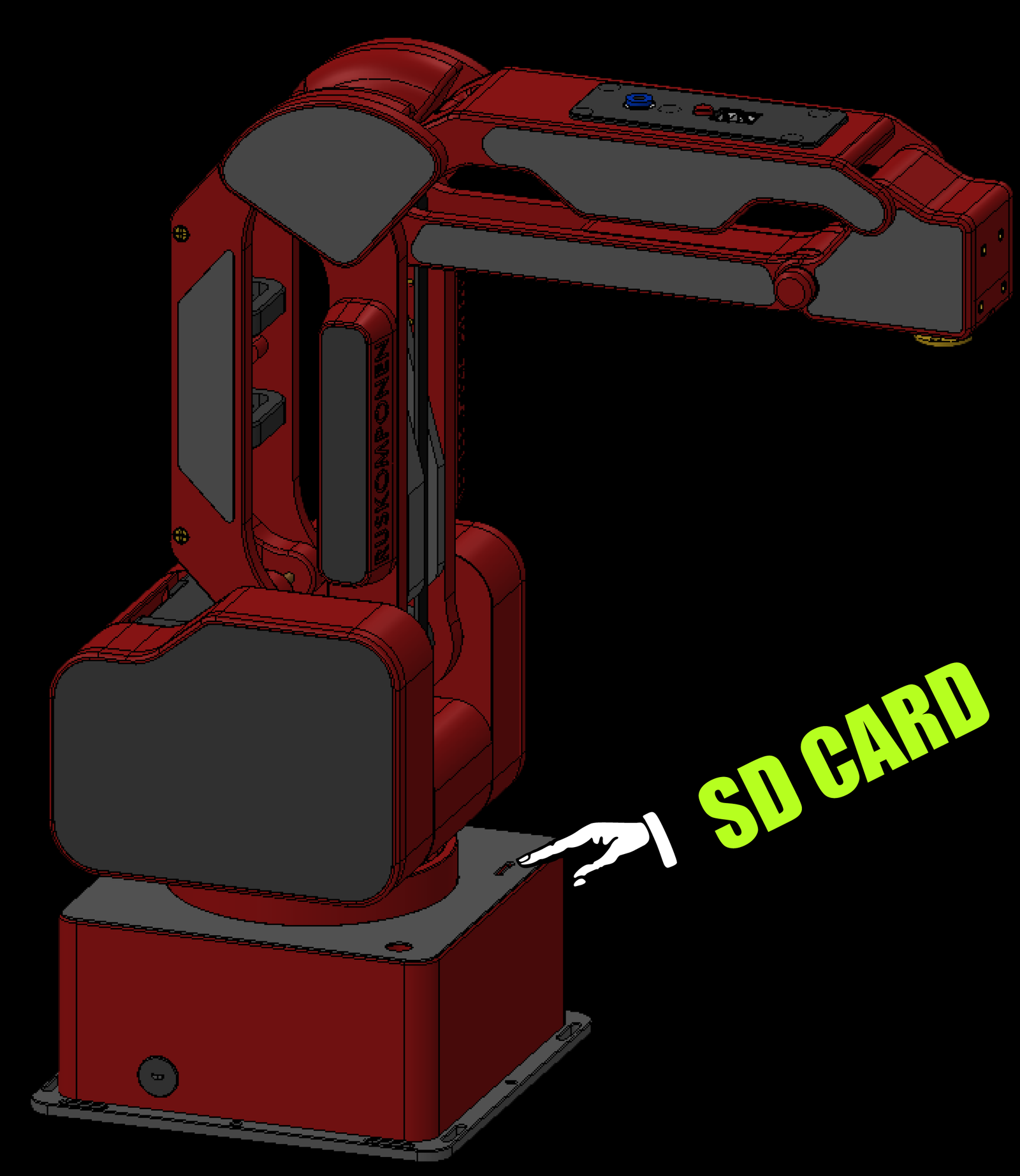 Letak slot SD card pada robot RNV4H2